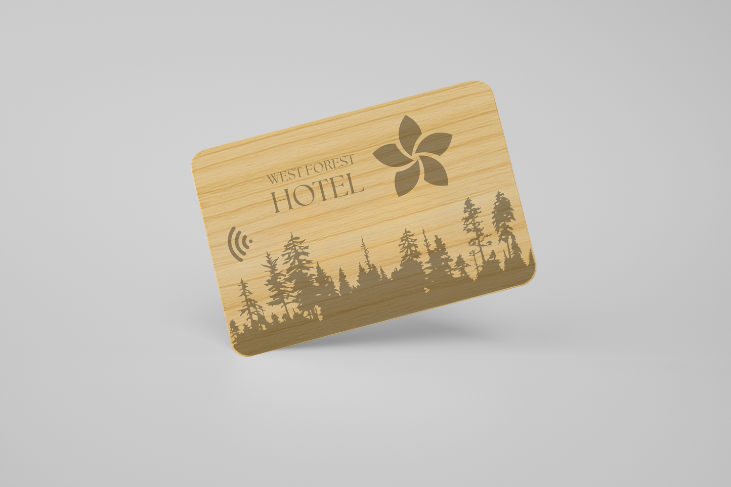 A photo of an RFID card with a custom design