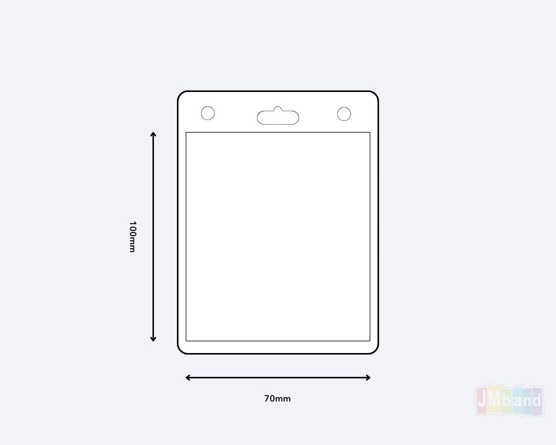 A photo of Lanyard Pouches for Business Cards in Stock from JM Band®. Purchase Accessories in 70 X 100 vertical here.