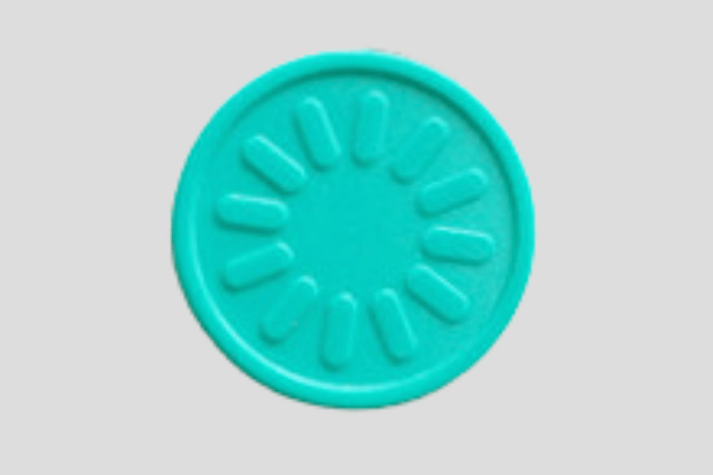 Embossed Plastic Tokens in Stock Tokens JM Band® 1 Turquoise Flower