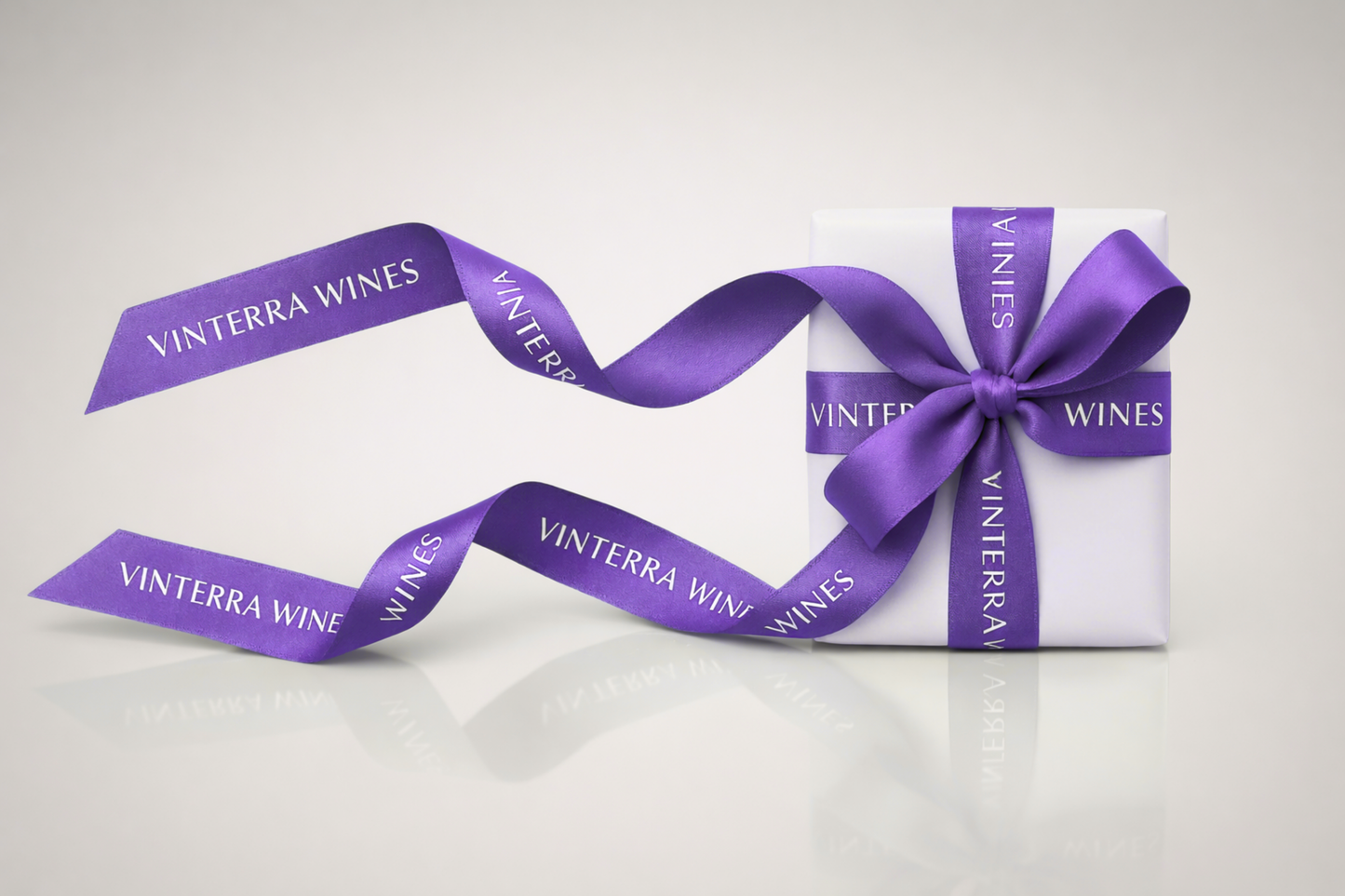 Purple ECO satin gift ribbon with print from JM Band®