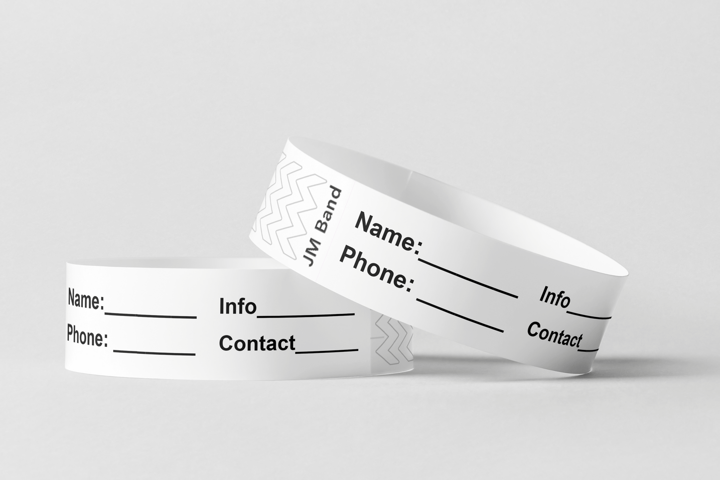 ID Paper Wristbands Paper wristbands JM Band® 10 White