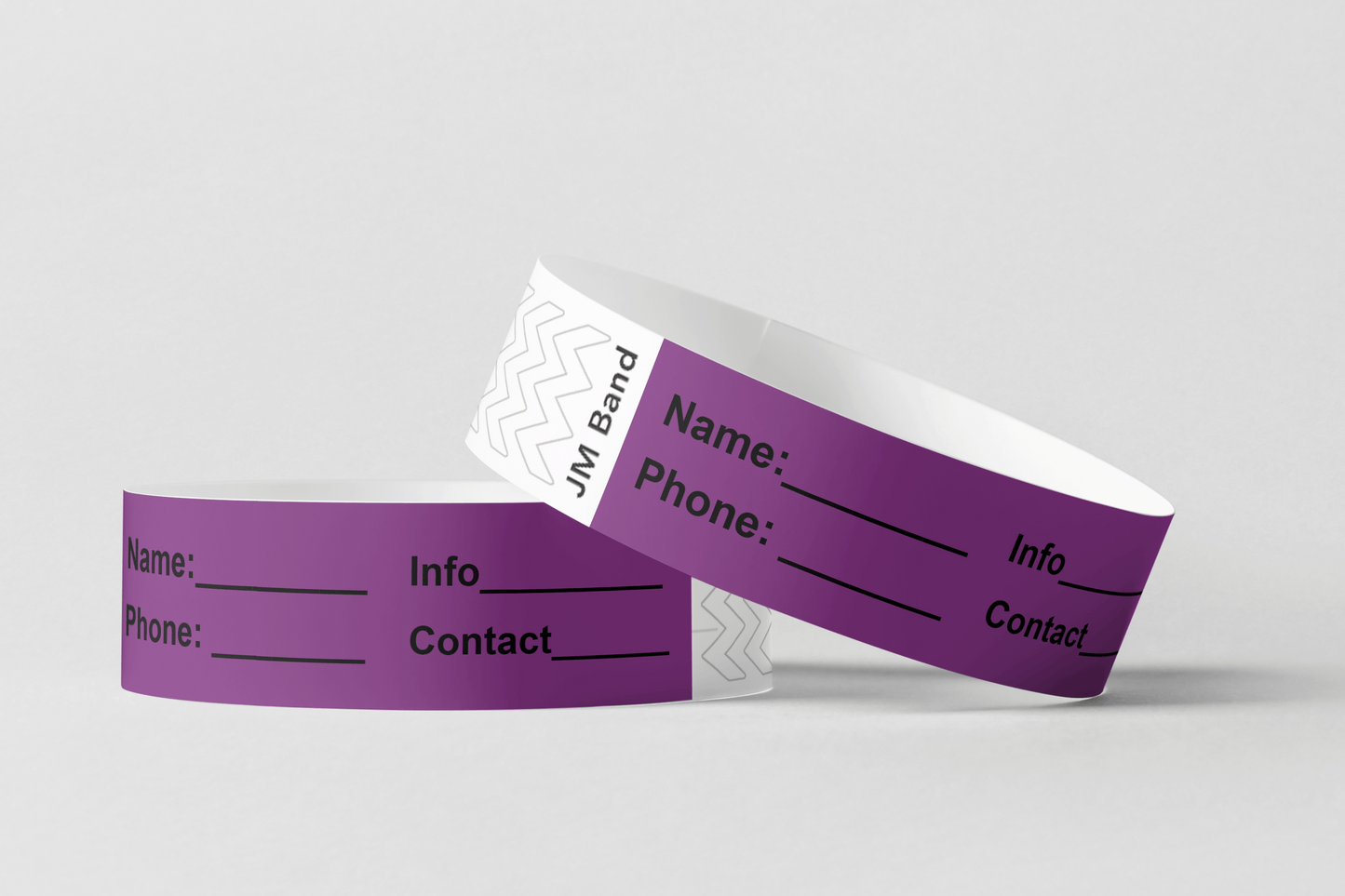 ID Paper Wristbands Paper wristbands JM Band® 10 Purple