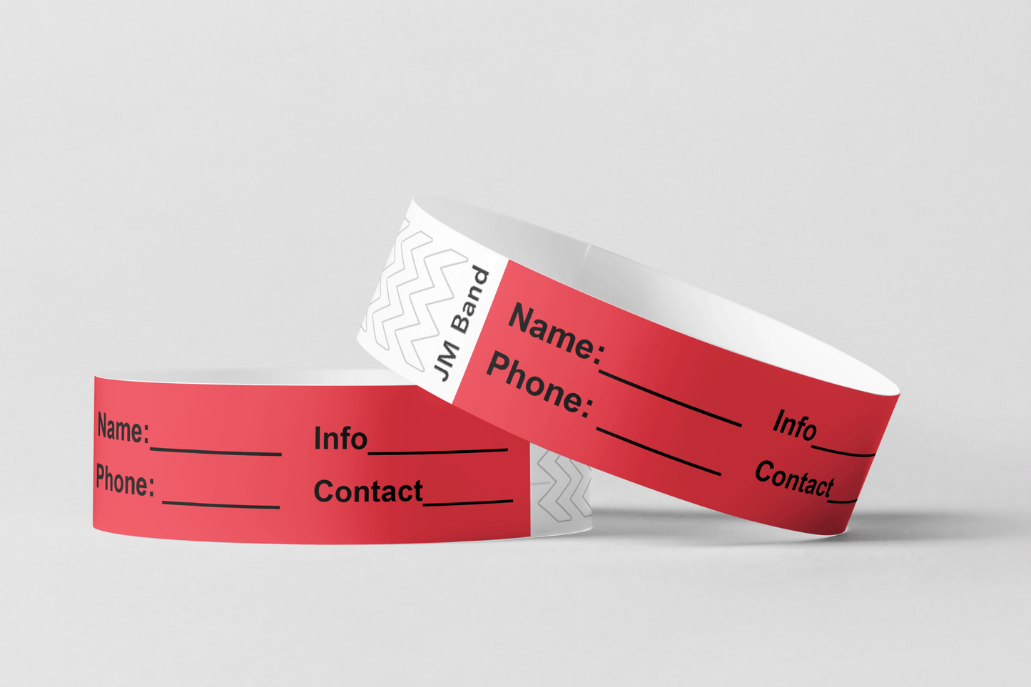 ID Paper Wristbands Paper wristbands JM Band® 10 Red