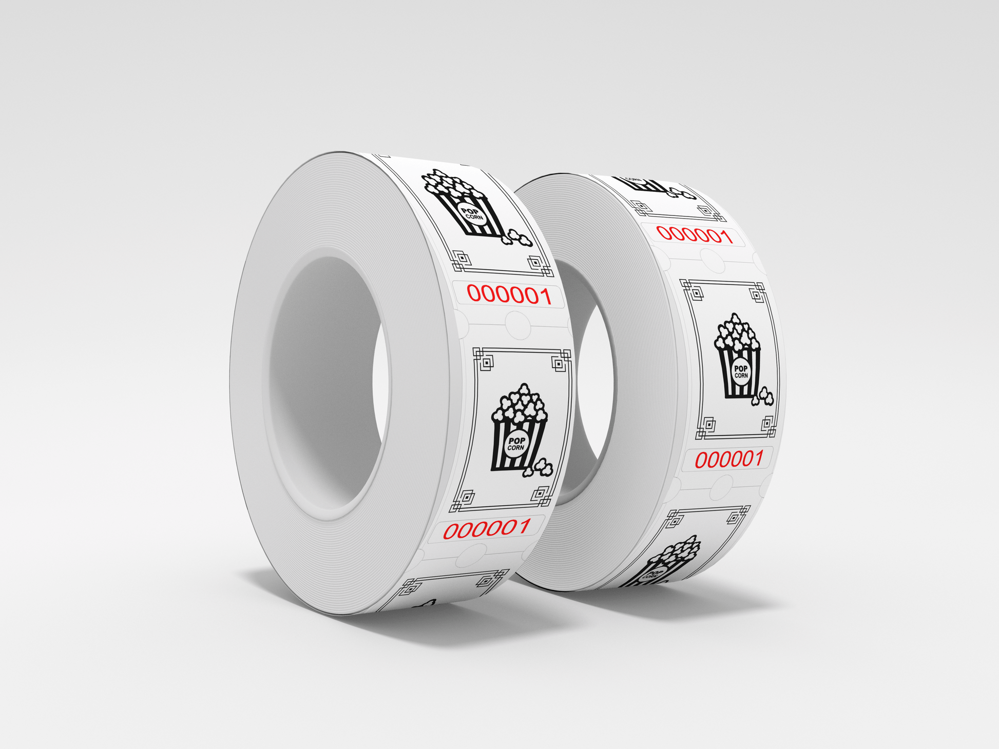 Food Tickets Roll 1000 X 1 Tickets JM Band® 1 Food Roll - Popcorn