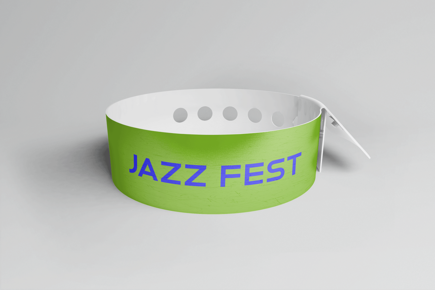 Printed Vinyl Wristbands - L Shape Vinyl Wristbands JM Band EU 1 Neon Green