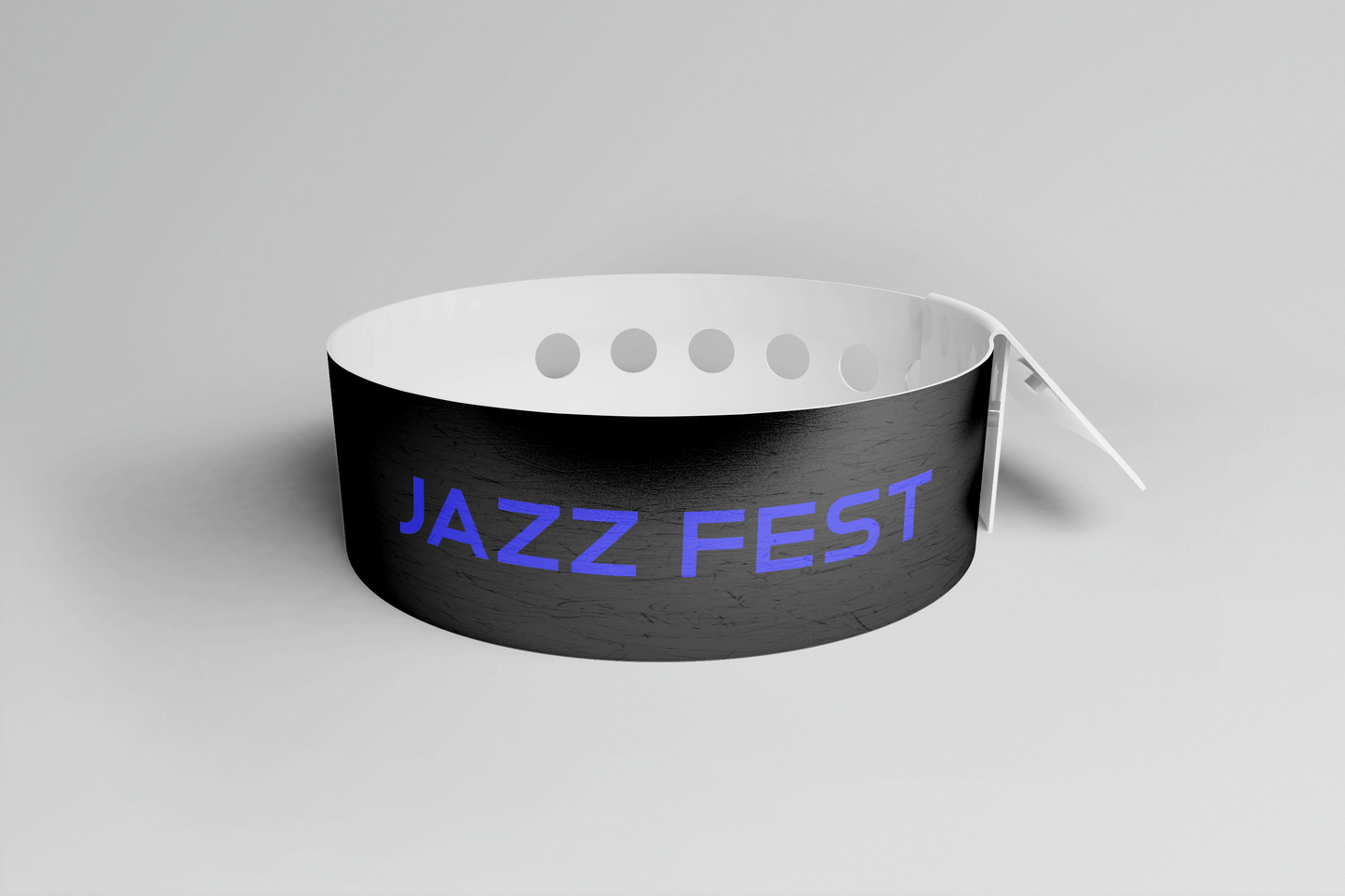 Printed Vinyl Wristbands - L Shape Vinyl Wristbands JM Band EU 1 Black 