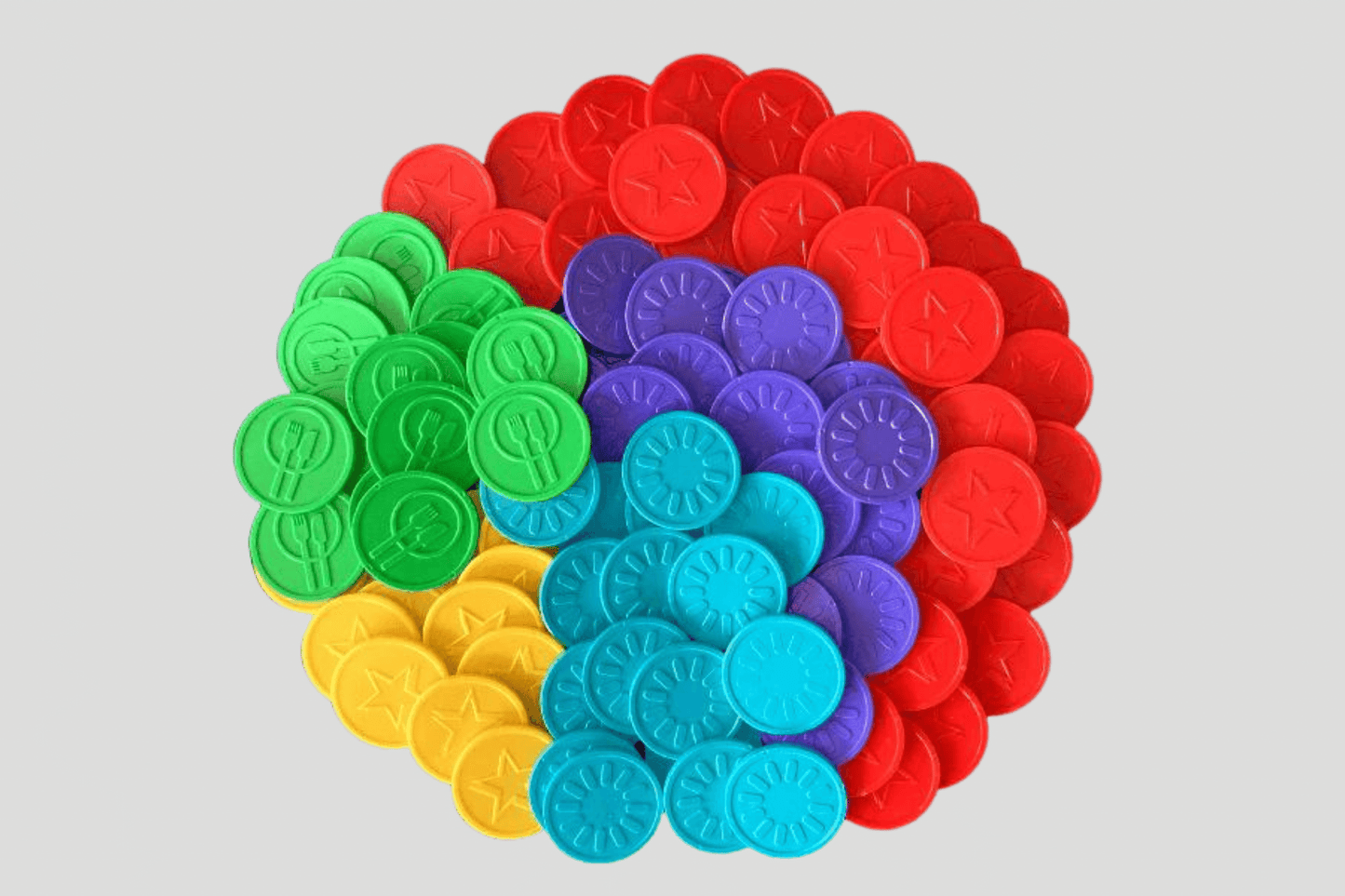 Embossed Plastic Tokens in Stock Tokens JM Band®