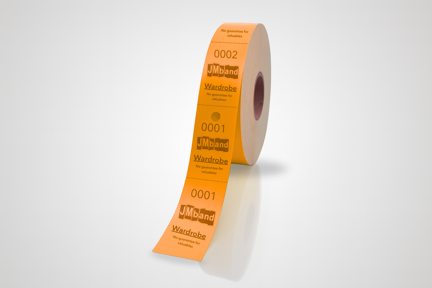 2-Part Cloakroom Tickets with Print