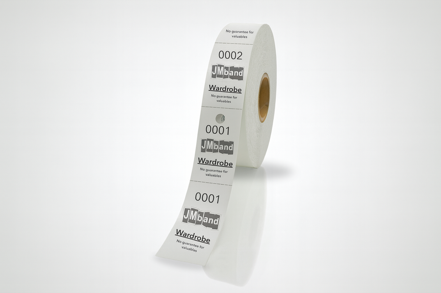 2-Part Cloakroom Tickets with Print