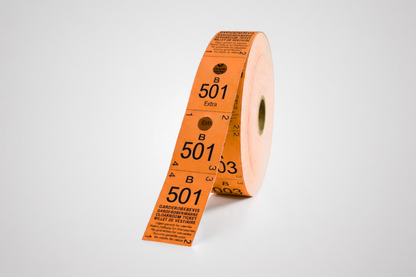 Cloakroom tickets 3-parts in blue color 500 pieces from JM Band®