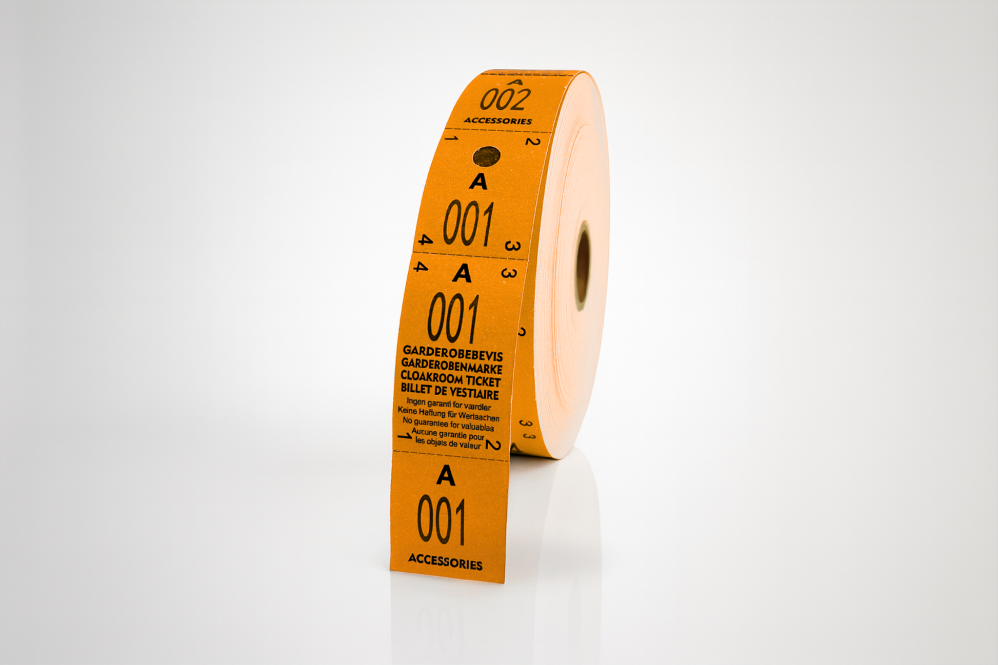 Coselena 5-Pack Cloakroom & Raffle Ticket Books – Numbered 1-1000 With Secure Numbering, Perforated Stubs & Easy Tear-Off Design – Ideal For Events, Fundraisers, And Coat Check Systems