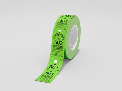 Cloakroom Tickets 2-Parts (500 pcs)
