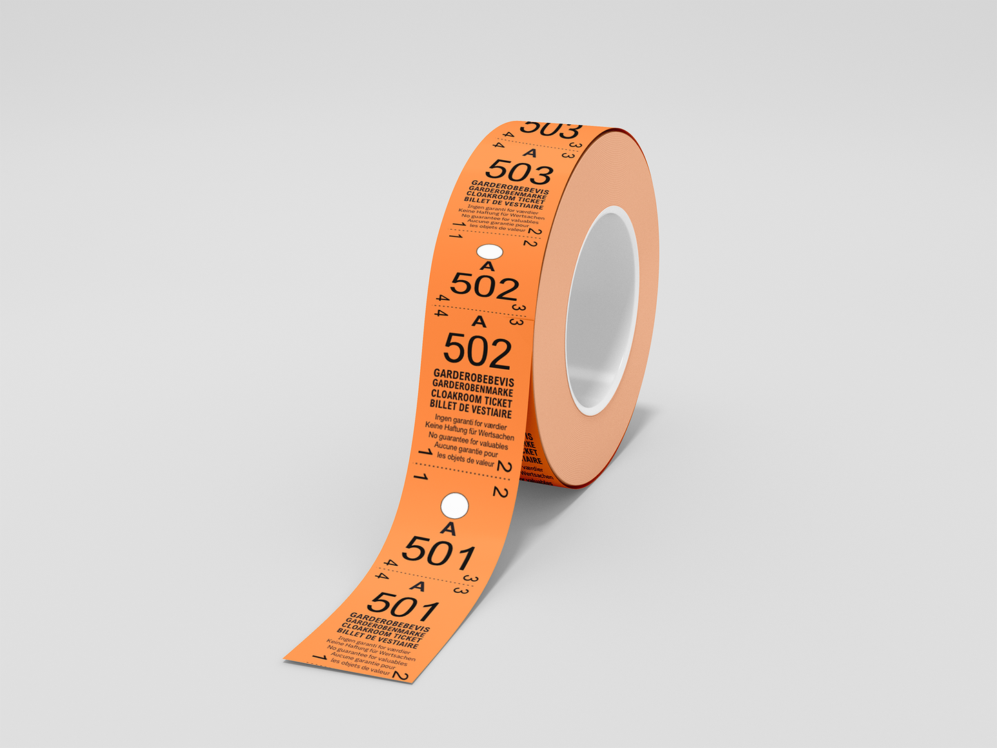 Cloakroom Tickets 2-Parts (500 pcs)