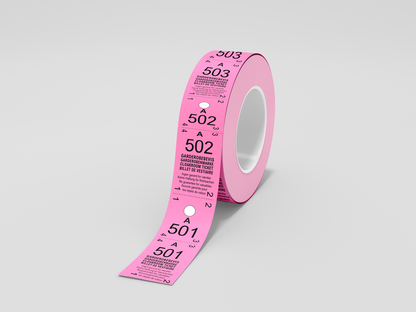 Cloakroom Tickets 2-Parts (500 pcs)