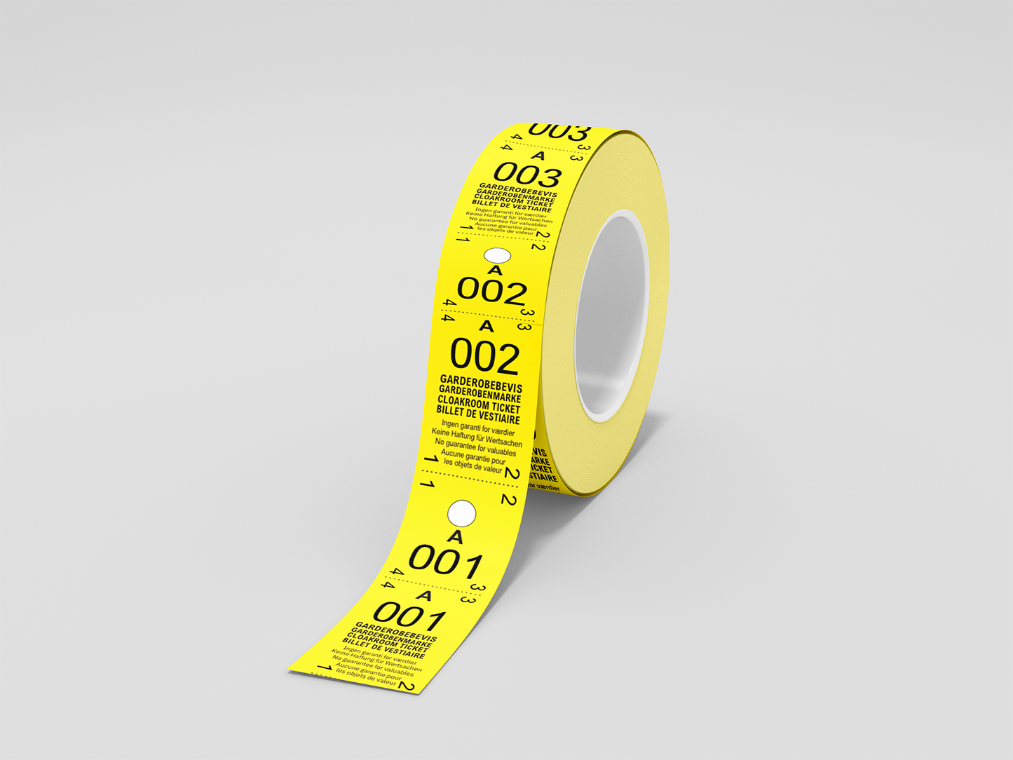 Cloakroom Tickets 2-Parts (500 pcs)