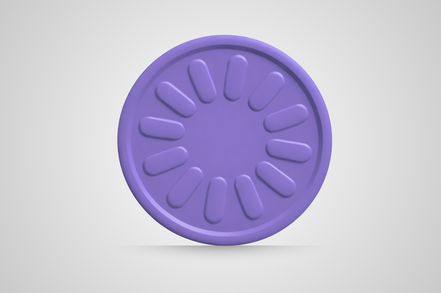 Embossed drink token voucher with a purple flower design from JM Band®.