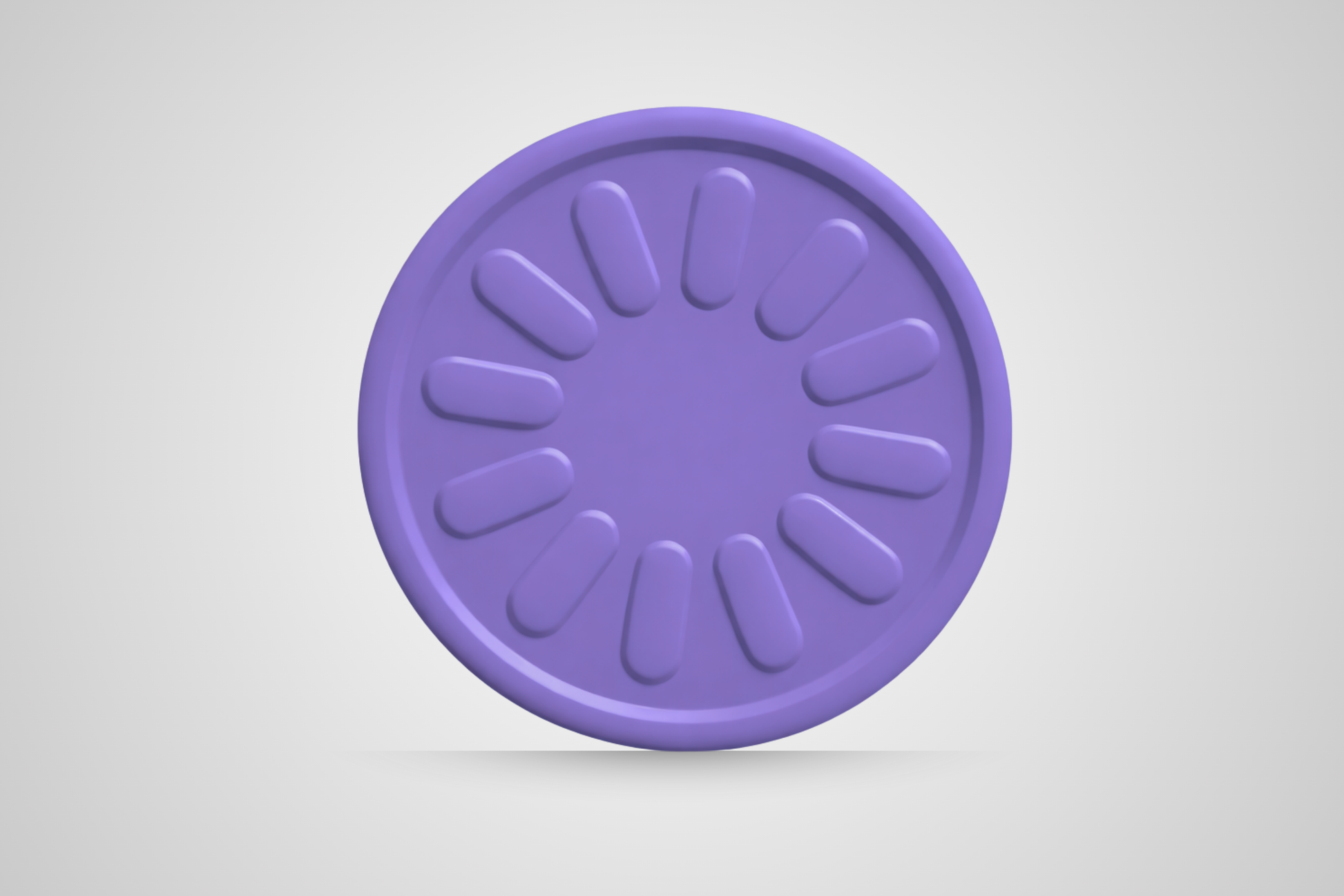 Embossed drink token voucher with a purple flower design from JM Band®.