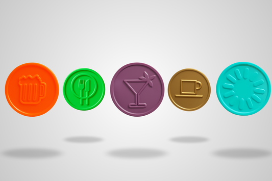 Embossed Plastic Tokens in Stock
