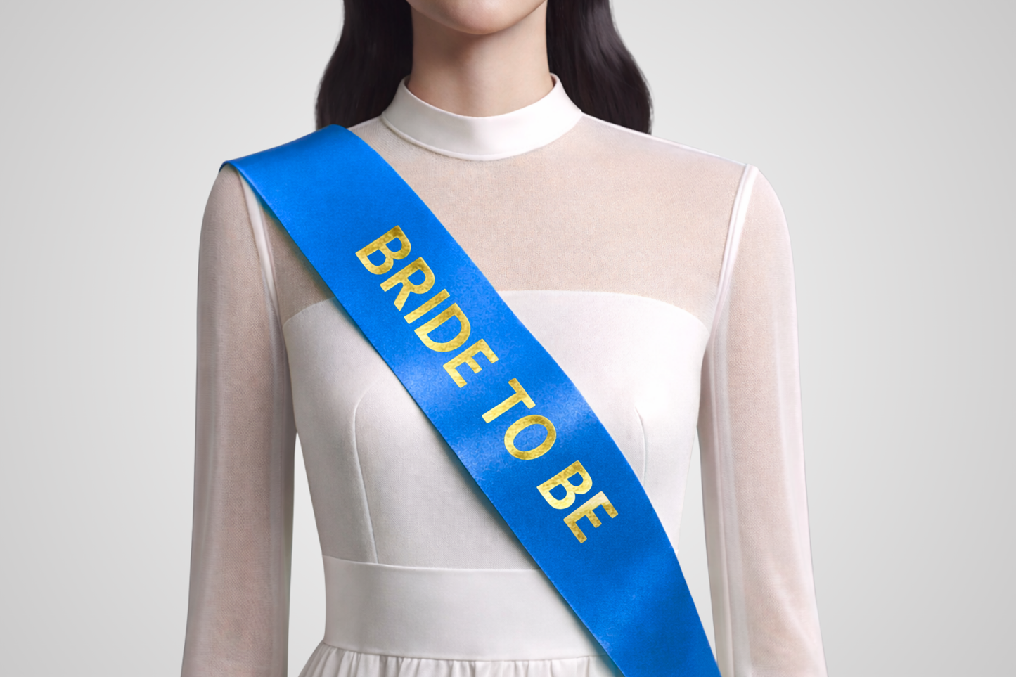 Blue custom printed order ribbon with design-your-own options from JM Band®.