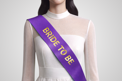 Custom printed purple sash, design your own from JM Band®.