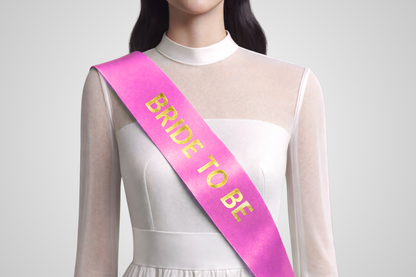 Pink custom printed sash, design your own from JM Band®.