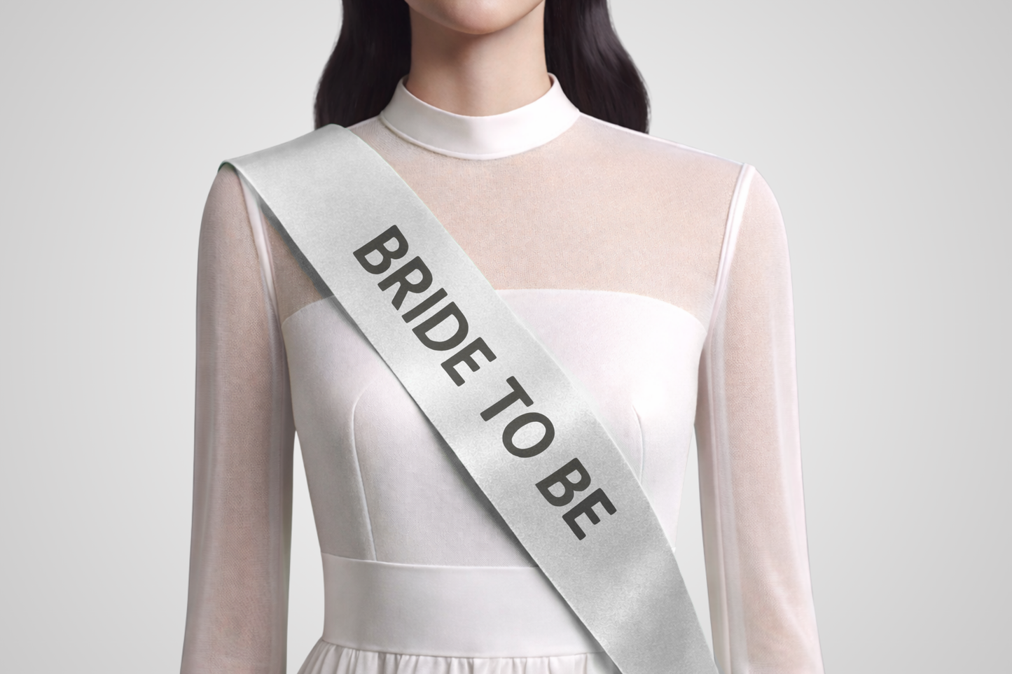 Grey custom printed order ribbon from JM Band®.