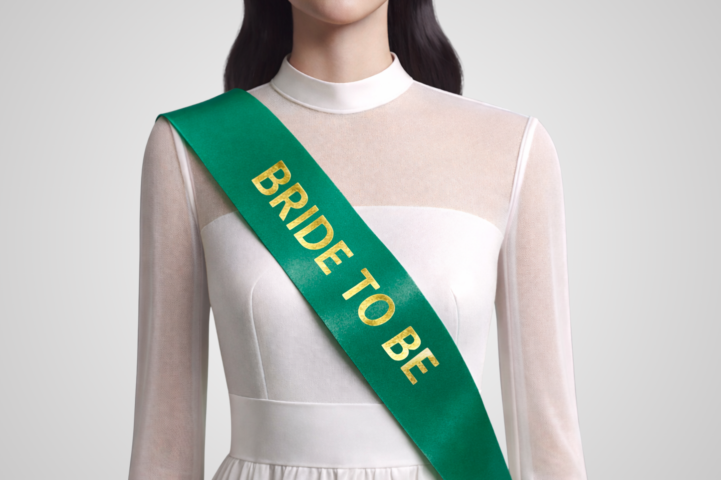 Green sash with custom print, design your own from JM Band®.