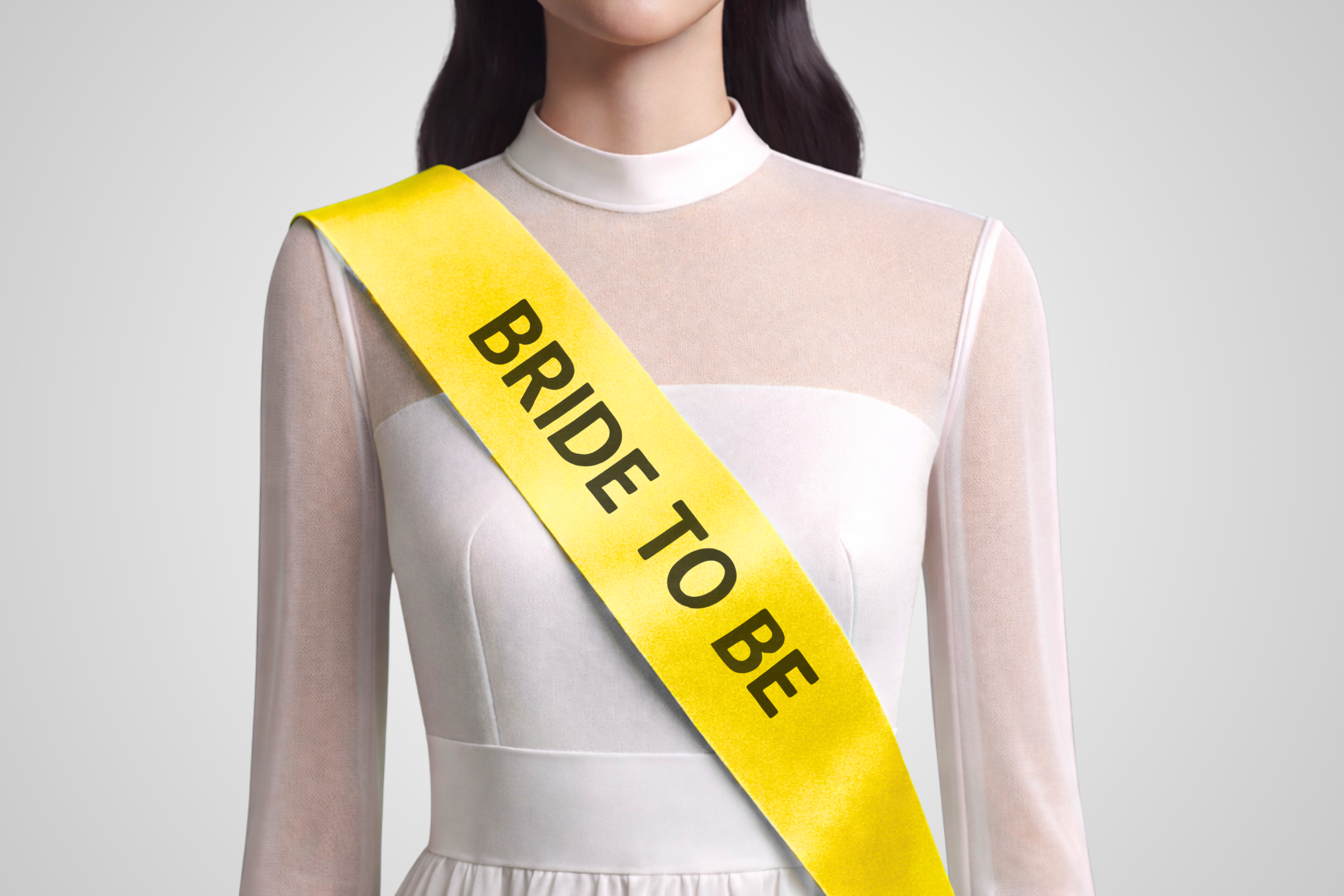 Yellow custom order ribbon with print from JM Band®.