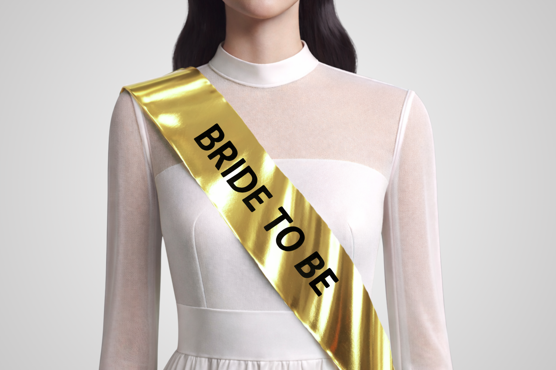 Custom design sash with metallic gold print from JM Band®.