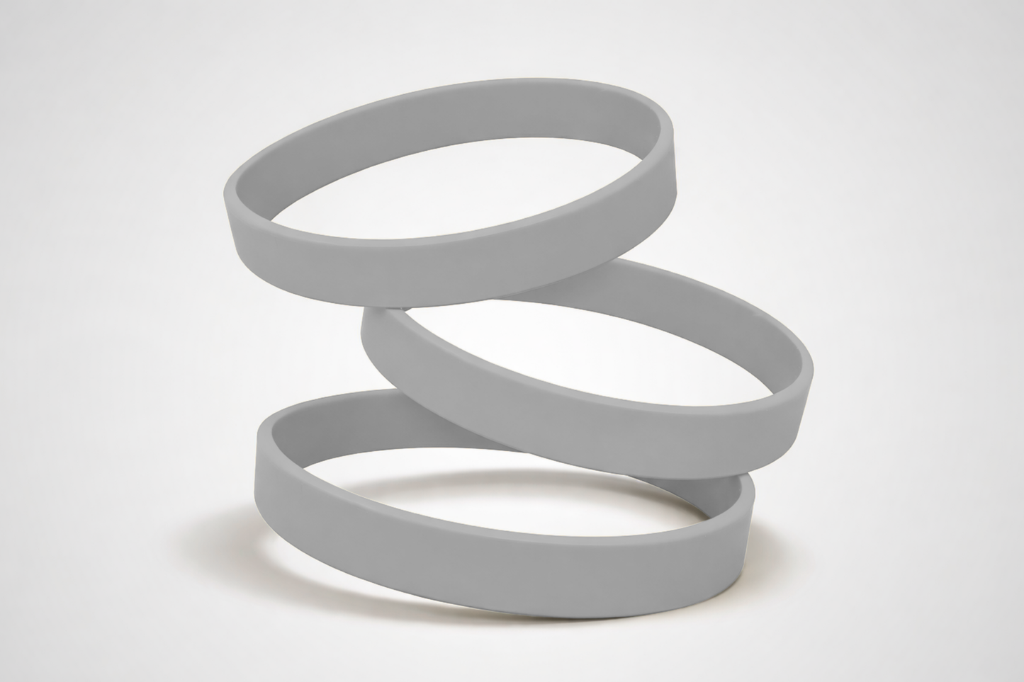 Gray Plain Silicone Wristbands. Buy Silicone Wristbands without print from JM Band®