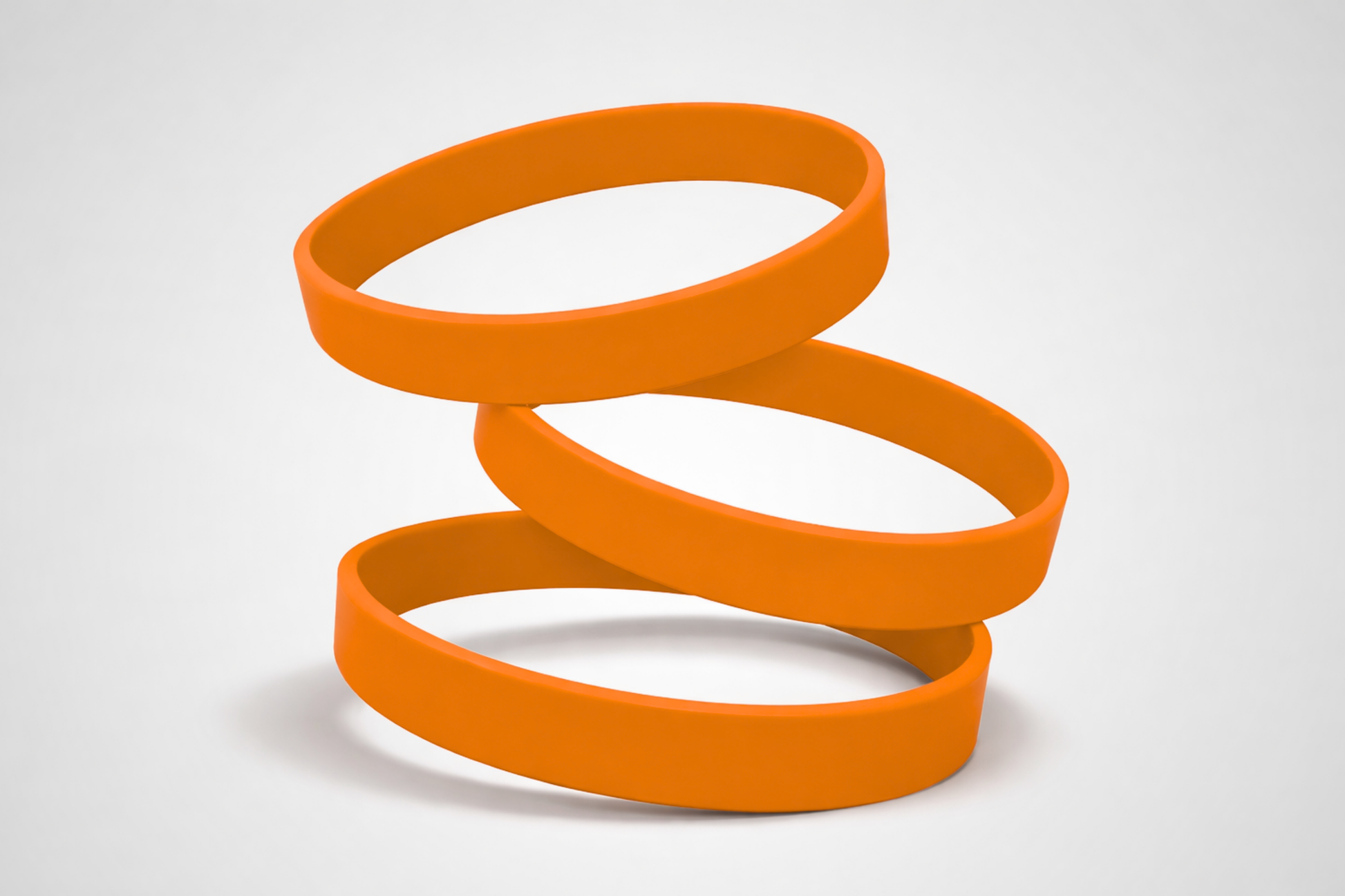 Orange Plain Silicone Wristbands. Buy Silicone Wristbands without print from JM Band®
