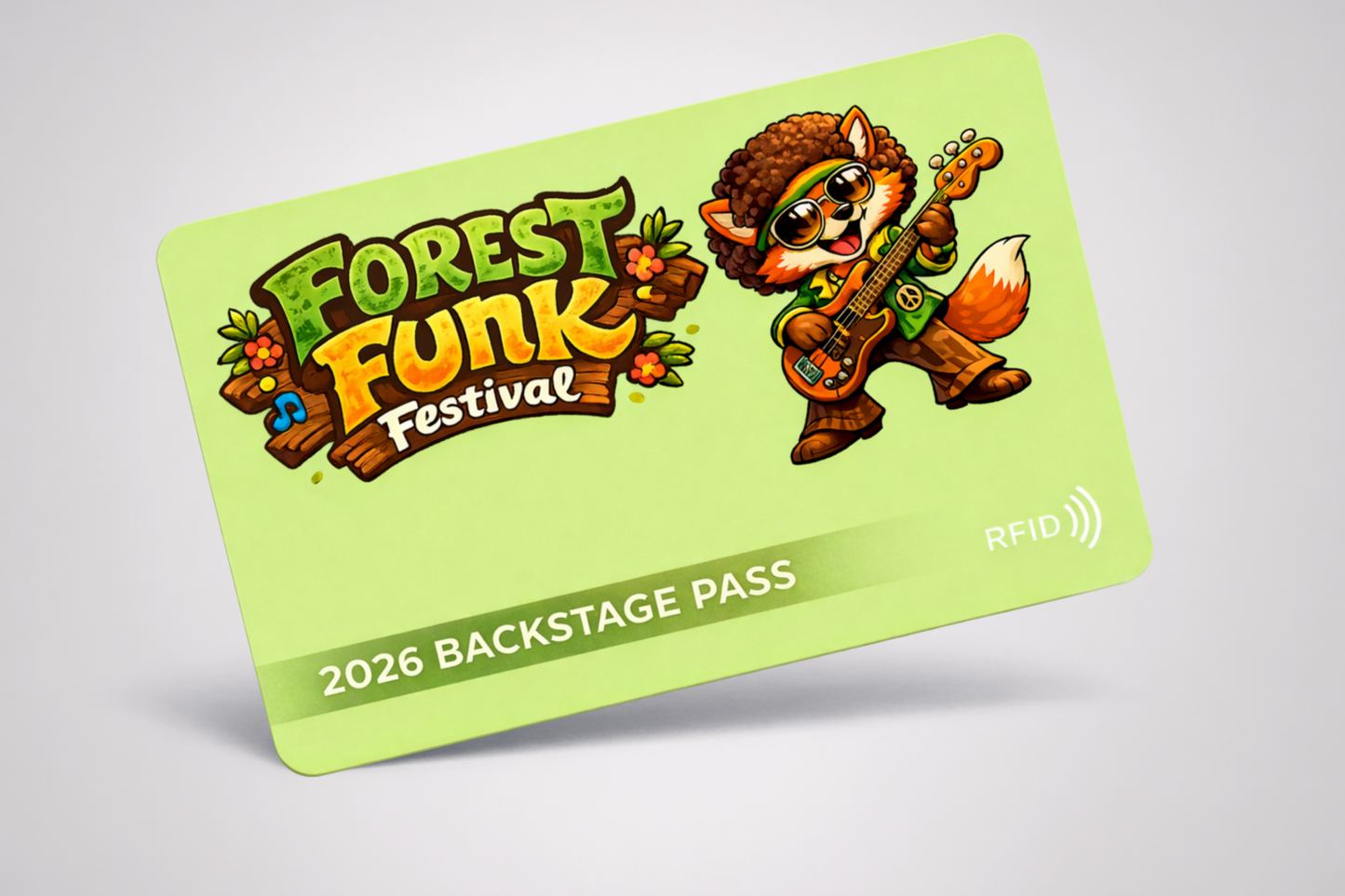RFID card backstage pass for event access from JM Band®.