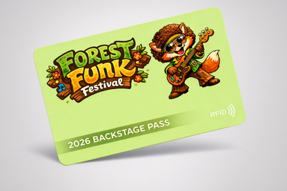 RFID card backstage pass for event access from JM Band®.