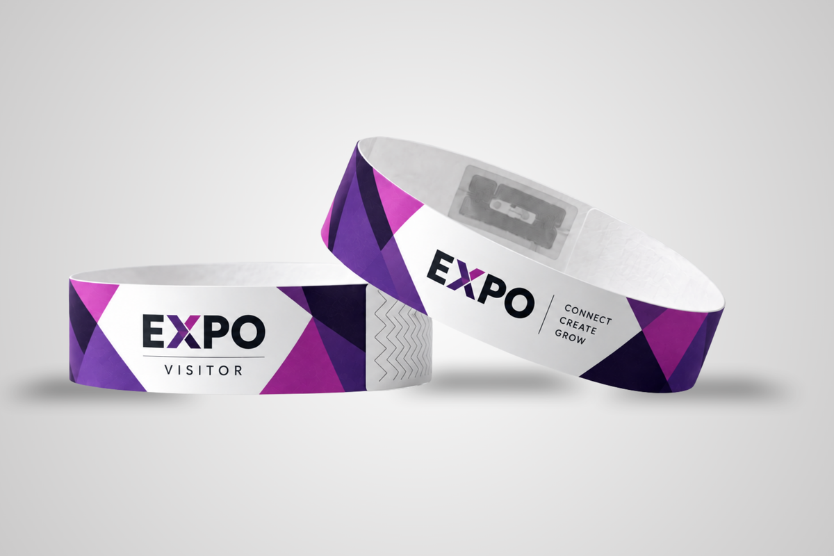 RFID Paper Wristbands with Color Printing