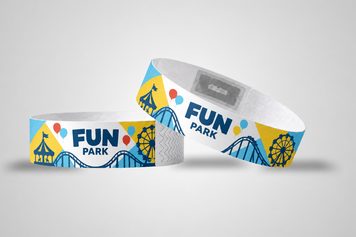 RFID Paper Wristbands with Color Printing
