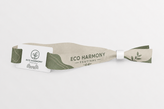 RFID rPET Fabric Wristbands with Print