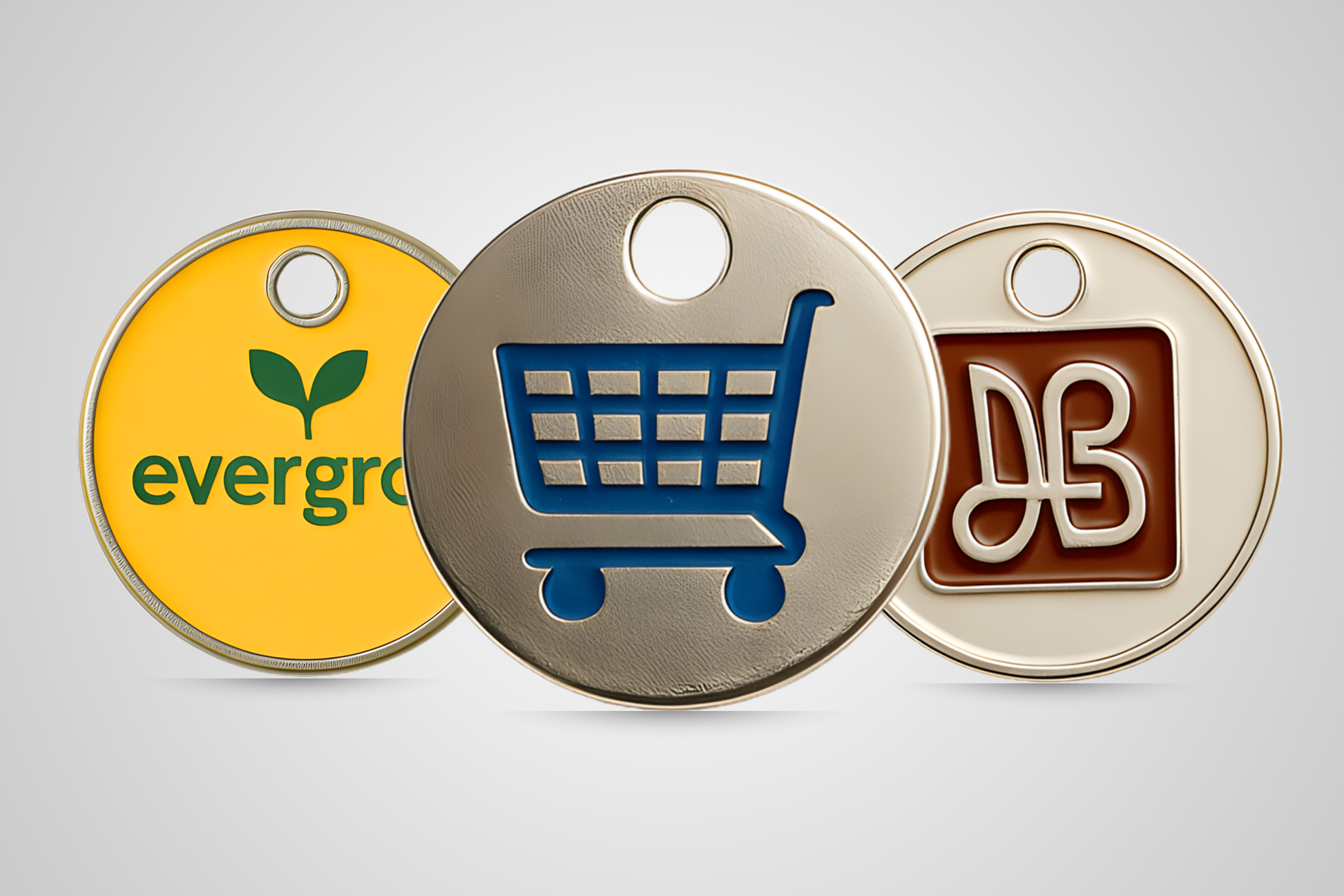 Printed trolley tokens from JM Band®.