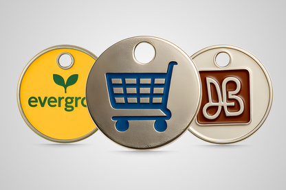 Printed trolley tokens from JM Band®.