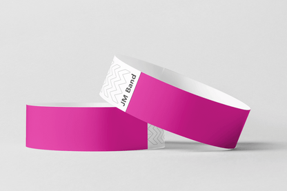 Paper Wristbands -  Plain Stock Paper wristbands JM Band EU 10 Pink 
