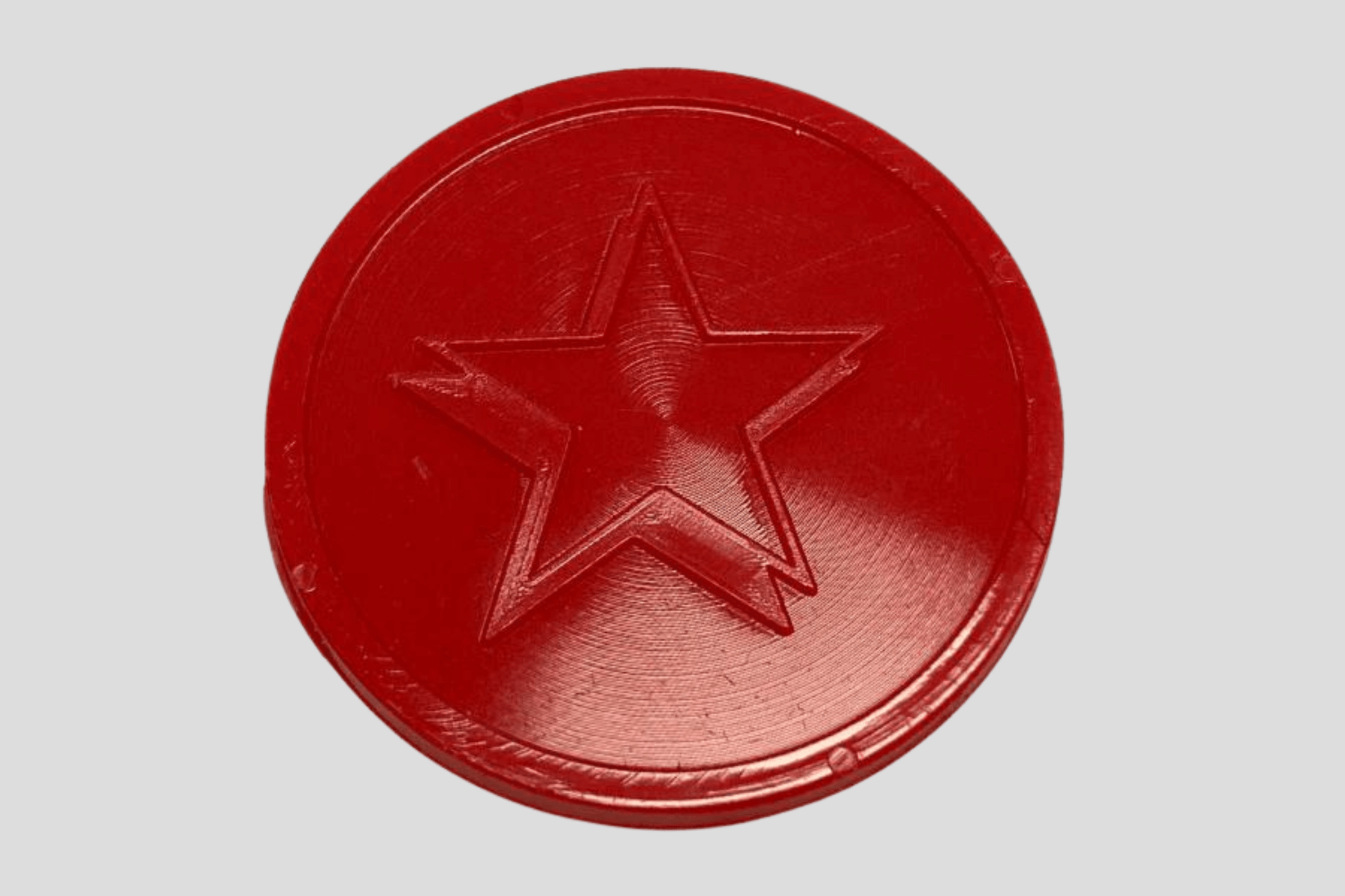 Embossed Plastic Tokens in Stock Tokens JM Band® 1 Red Star