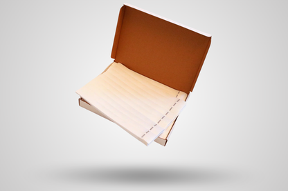 O fotografie cu cutie de brățări din hârtie, 1000 de bucăți - Material simplu de la JM Band®. Cumpărați brățări din hârtie albe aici.